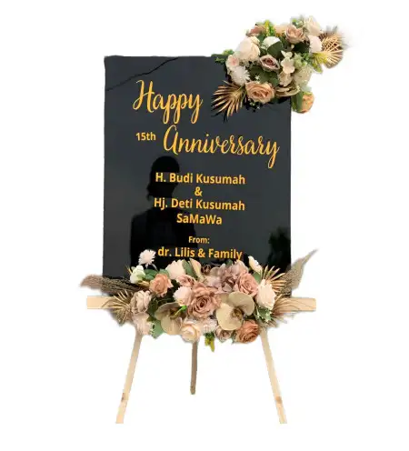 Papan Bunga Akrilik Wedding Beach View Anyer