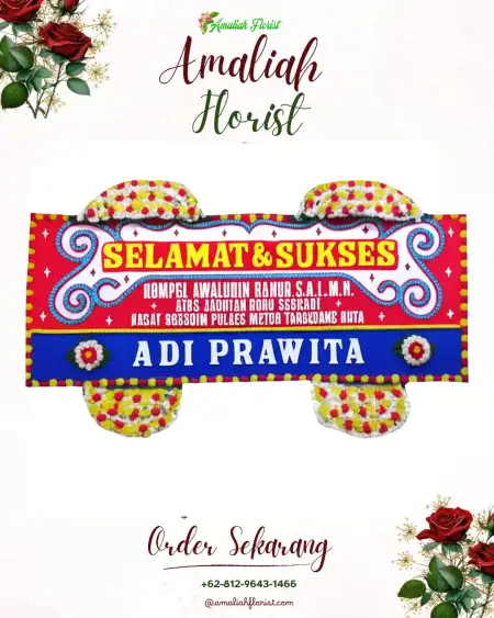 Papan Bunga Ucapan Selamat Wedding Beach View Anyer